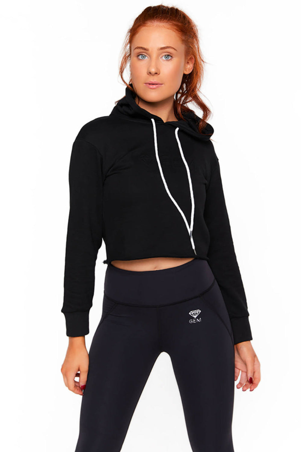 Crop Hoodie (Black) image 0