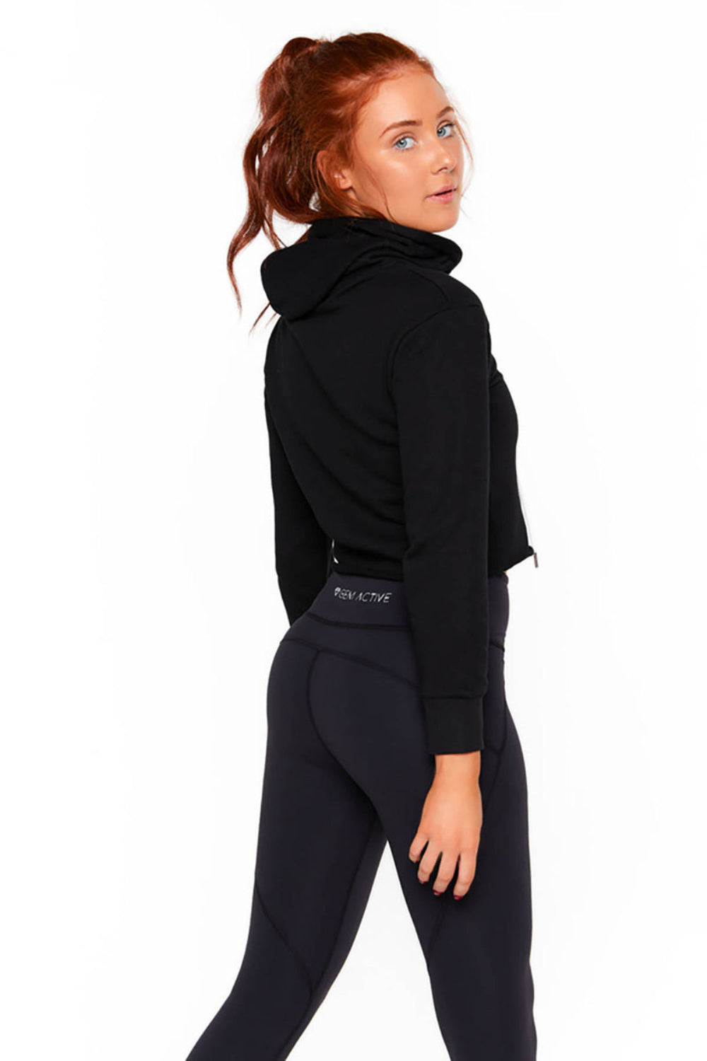 Crop Hoodie (Black) image 1