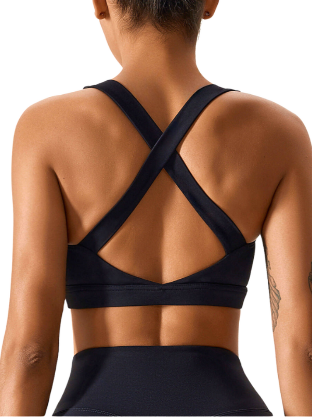 Elevate Crossback Crop (Black) image 1