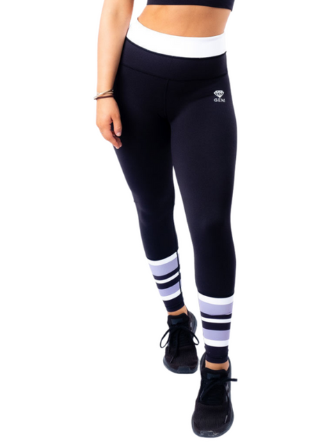 Candy Stripe Leggings (Grey)