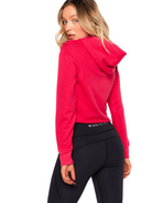 Crop Hoodie (Fuschia) image 2